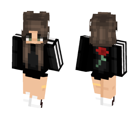 New Black Theme, @⚘ - Female Minecraft Skins - image 1