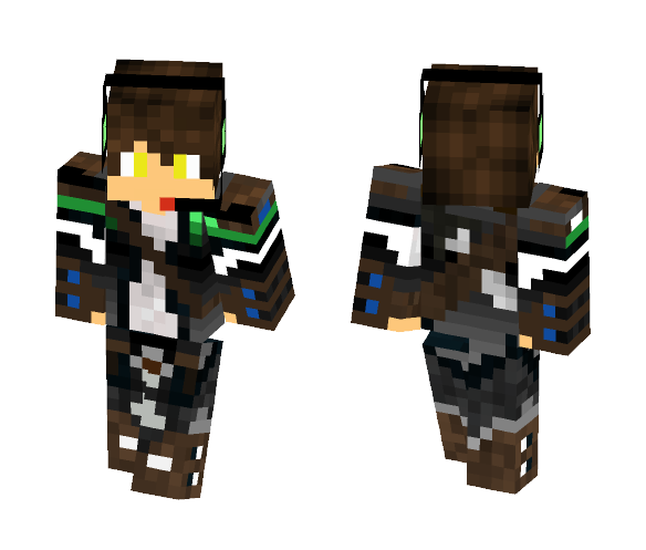 Emerald/Brown Gamer Boy - Boy Minecraft Skins - image 1