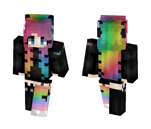 Rainbow Girl - Girl Minecraft Skins - image 1