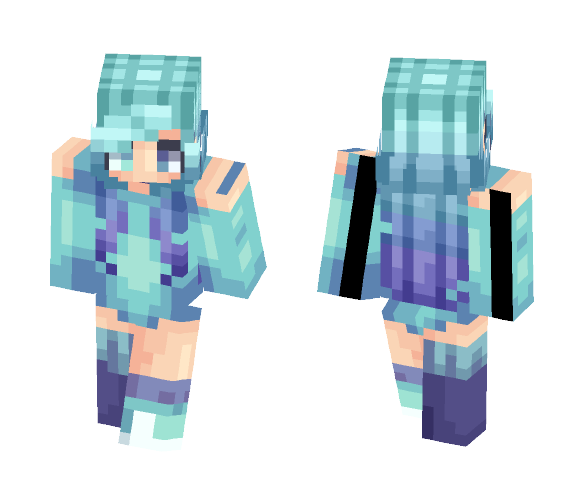 Download Free a million shades of blue Skin for Minecraft image 1 a million shades of blue - Female Minecraft Skins - image 1
