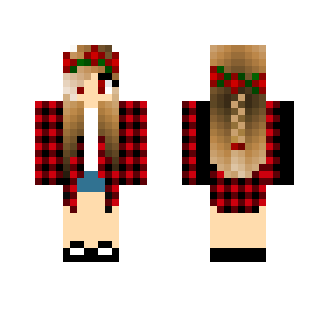 Red Plaid Girl - Girl Minecraft Skins - image 2