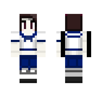 The OC of mine in a school uniform