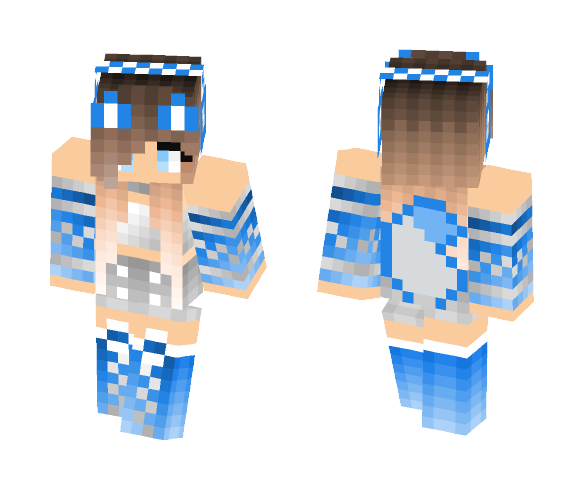 Cute Snow Wolf - Female Minecraft Skins - image 1