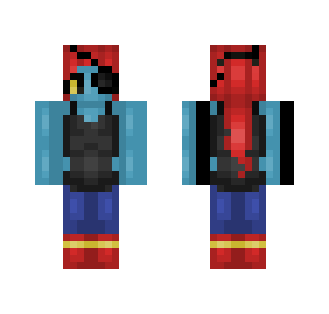 Undyne - Pacifist Route - Female Minecraft Skins - image 2