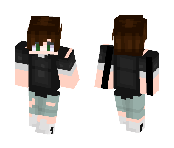Cute Boy With Brown Hair - Boy Minecraft Skins - image 1