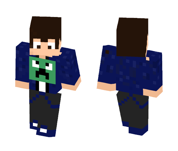 There's a creeper on my top - Male Minecraft Skins - image 1