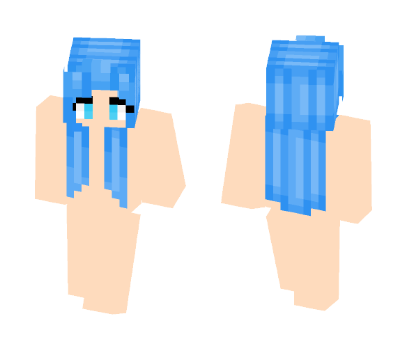 Blue hair girl skin base - Color Haired Girls Minecraft Skins - image 1