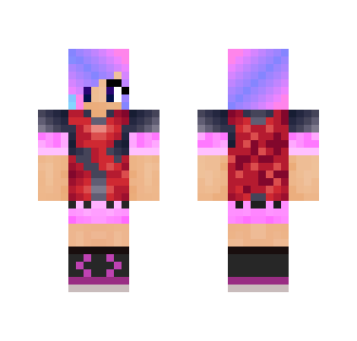 Pink/Purple Survivor (Girl) - Female Minecraft Skins - image 2