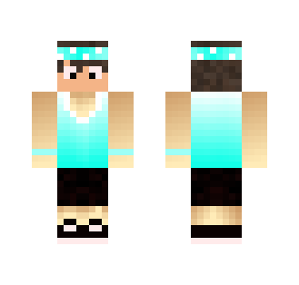 Aqua Tank Top Boy - Boy Minecraft Skins - image 2