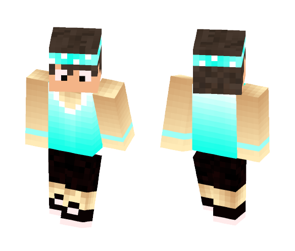 Aqua Tank Top Boy - Boy Minecraft Skins - image 1