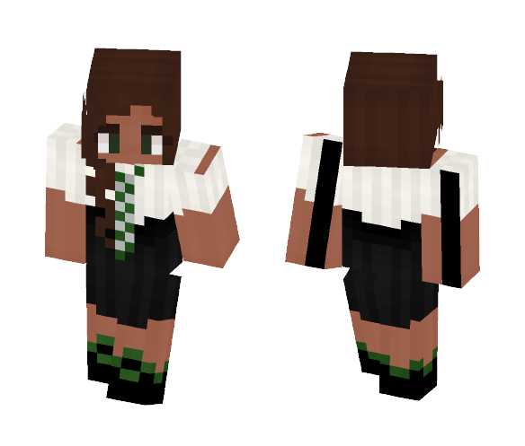 ⊰ Hogwarts Slytherin Uniform ⊱ - Female Minecraft Skins - image 1