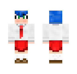Blue-haired Schoolgirl - Color Haired Girls Minecraft Skins - image 2