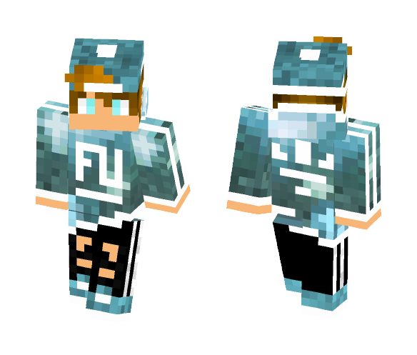 Blue Galaxy Adidas - Male Minecraft Skins - image 1