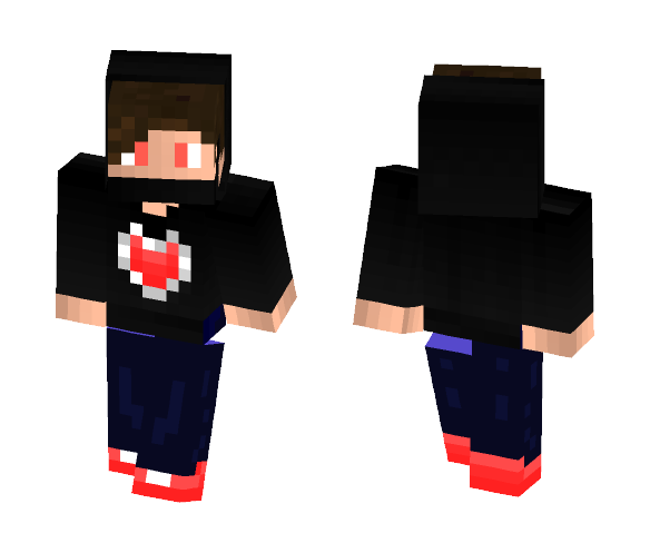 Black Hooded Teen! - Male Minecraft Skins - image 1