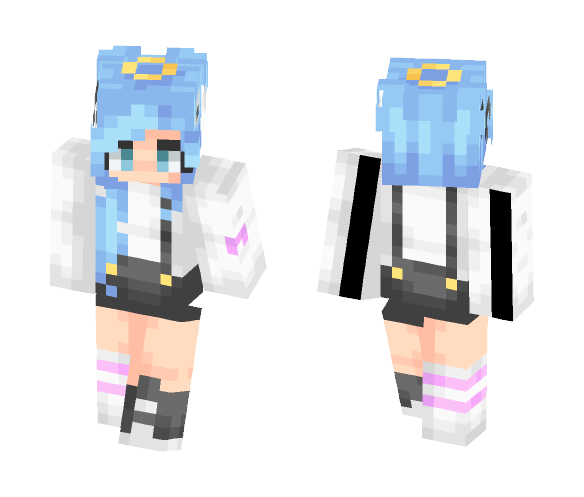~Blue overalls thingy - Female Minecraft Skins - image 1