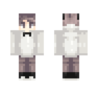 Guy with bow tie and cat ears.