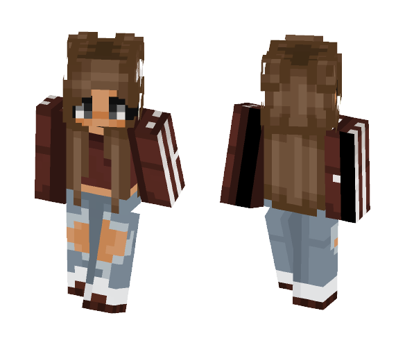 ???????????????????????? - Maroon - Female Minecraft Skins - image 1