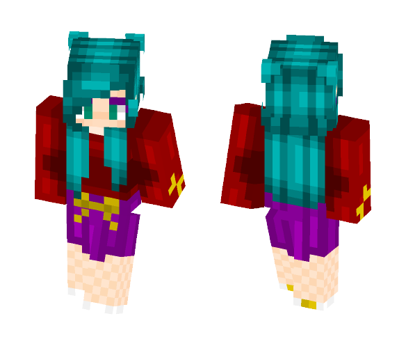 Download Free Purple Eyliner Skin for Minecraft image 1 Purple Eyliner - Female Minecraft Skins - image 1