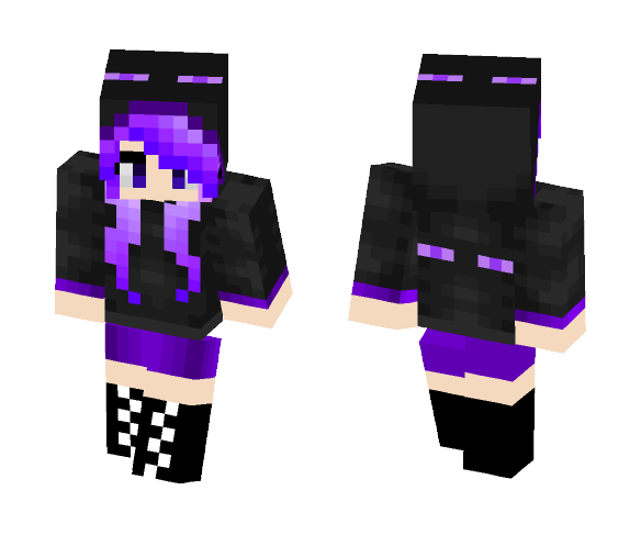 Download Free enderman girl Skin for Minecraft image 1 enderman girl - Girl Minecraft Skins - image 1
