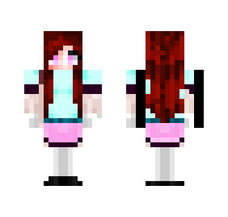 Cute Girl in Skirt - Cute Girls Minecraft Skins - image 2