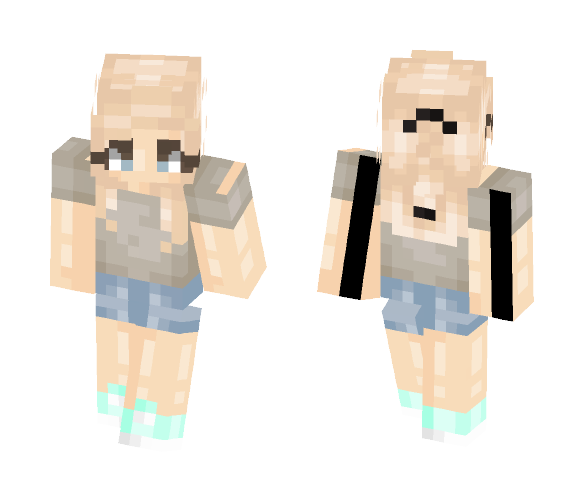 Luminous--Mint Green Shoes - Female Minecraft Skins - image 1