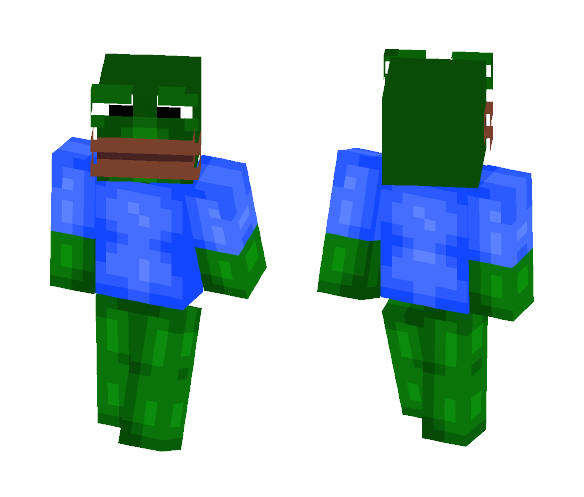 Download Free Pepe | Solid Meme Skin for Minecraft image 1 Pepe | Solid Meme - Male Minecraft Skins - image 1