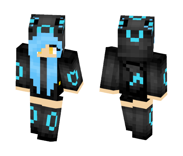 Shiny Umbreon Girl (Pokemon) - Girl Minecraft Skins - image 1