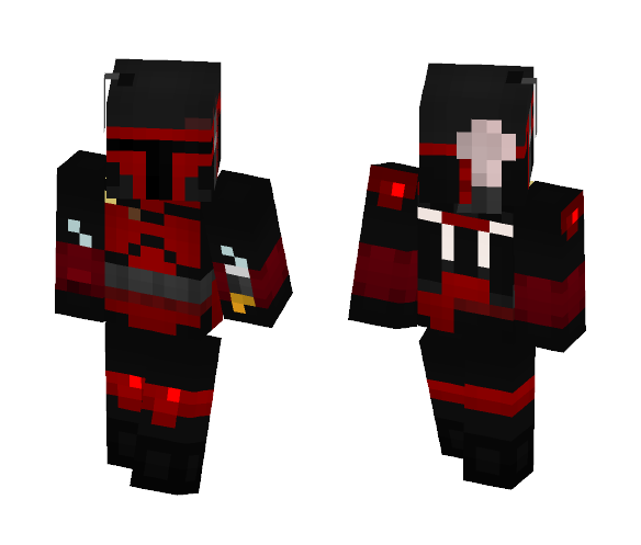 Download Free Red Mandalorian | Star Wars Skin for Minecraft image 1 Red Mandalorian | Star Wars - Male Minecraft Skins - image 1