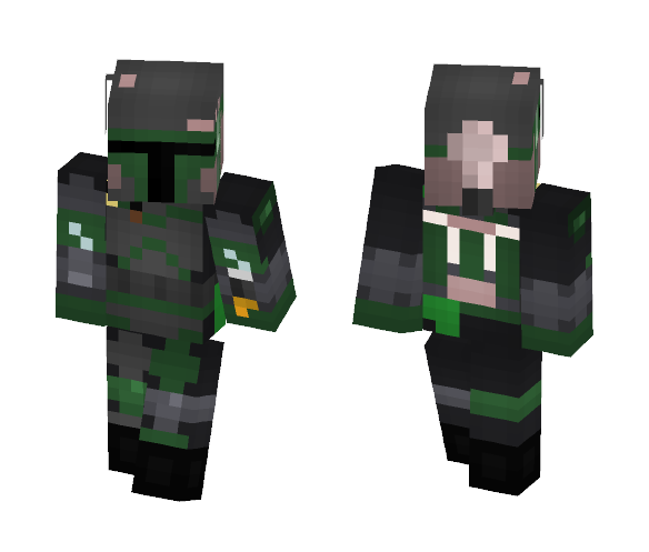 Green Mandalorian | Star Wars - Male Minecraft Skins - image 1