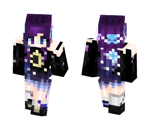 ".✯Galaxy Girl v2.0 ☾。. - Girl Minecraft Skins - image 1