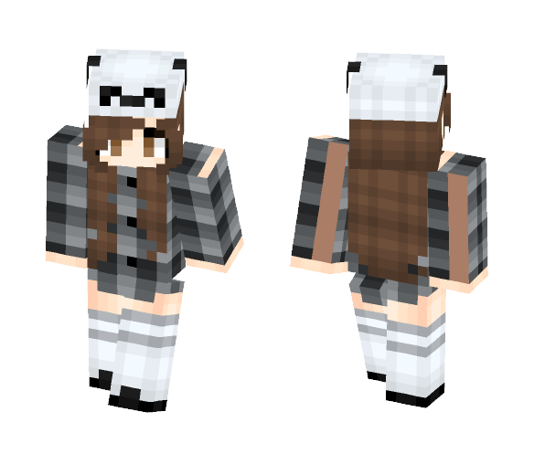 Panda Hat Girl - Girl Minecraft Skins - image 1
