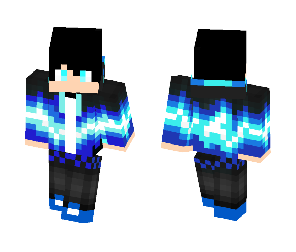 Blue dubstep boy - Boy Minecraft Skins - image 1