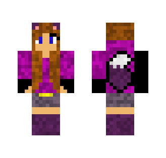 Purple WereWolf Girl - Girl Minecraft Skins - image 2
