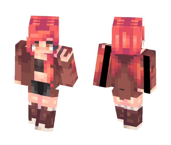 Download Free Fiery Skin for Minecraft image 1 Fiery - Female Minecraft Skins - image 1