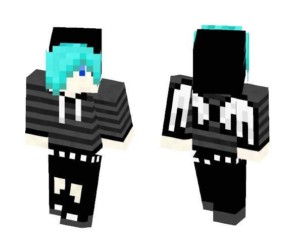 Blue Emo Angel - Male Minecraft Skins - image 1