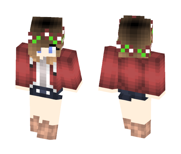 Flower Crown Girl - Flower Crown Minecraft Skins - image 1