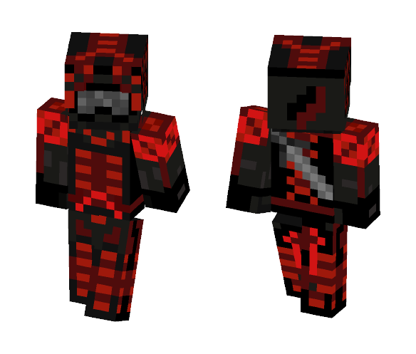 Red Skeleton Hunter With Goggles! - Male Minecraft Skins - image 1