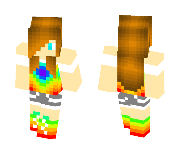 Rainbow Girl - Girl Minecraft Skins - image 1