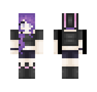 Purple Black Bunny girl