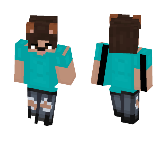 Fancy Steve ft. Dog Filter - Dog Minecraft Skins - image 1