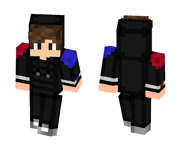 Black Suit (Red&Blue) - Male Minecraft Skins - image 1