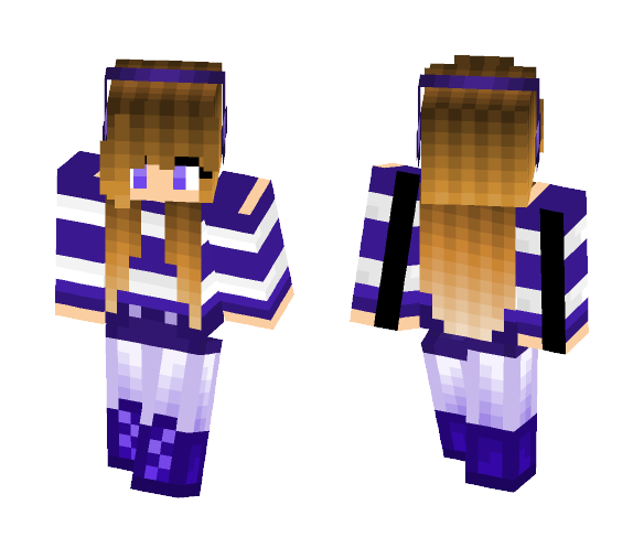 Cute Girl In Blue - Cute Girls Minecraft Skins - image 1