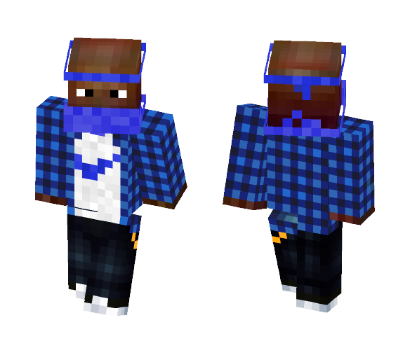 Crip Gangster - Male Minecraft Skins - image 1
