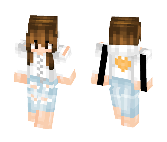 Half face reveal?! - Female Minecraft Skins - image 1