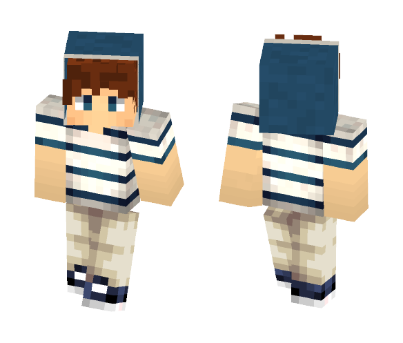 Download Free Blue Hoodie, Teen Skin. (Updated) Skin for Minecraft image 1 Blue Hoodie, Teen Skin. (Updated) - Male Minecraft Skins - image 1