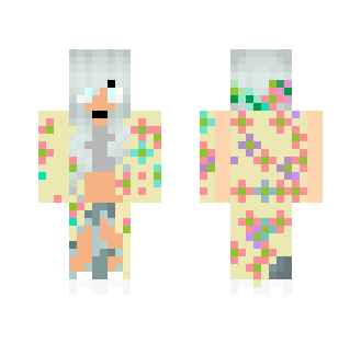 Minty hair | floral base - Female Minecraft Skins - image 2