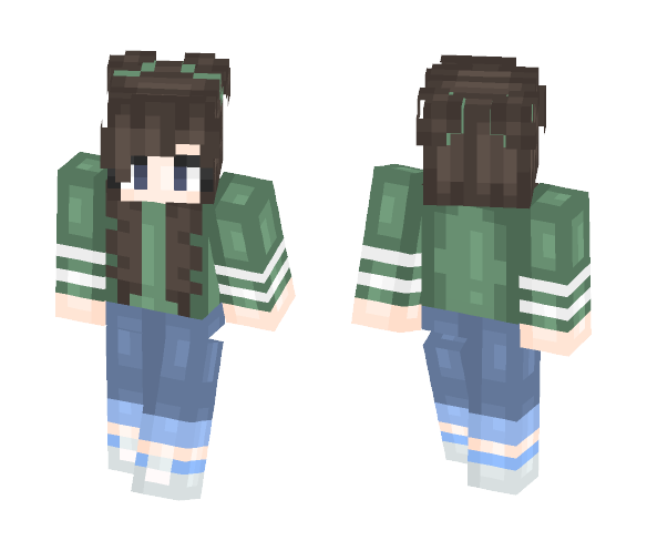 =- Minty Brunette -= - Female Minecraft Skins - image 1