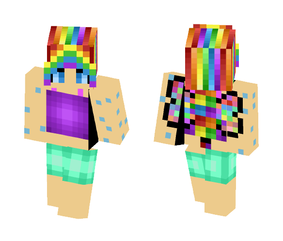 Rainbow Girl - Girl Minecraft Skins - image 1