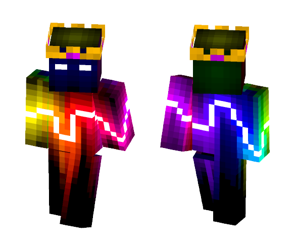 Black rainbow light stripe skin - Interchangeable Minecraft Skins - image 1