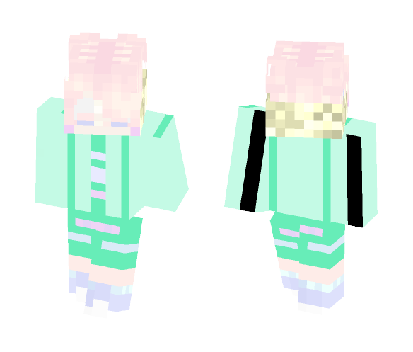 Download Free For my dear friend pastel frisk Skin for Minecraft image 1 For my dear friend pastel frisk - Female Minecraft Skins - image 1